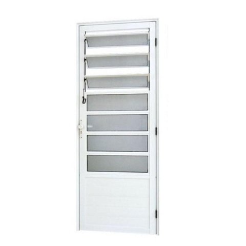 Porta de Alumínio Basculante Branca Maxx Esquerda - 210x80