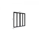 Ver imagem 3 de Porta de Alumínio de Correr 215x200cm 4 Folhas com Vidro Liso Lucasa Alumínio