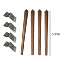 Ver imagem 1 de Kit 4 Pés Palito 50cm + 4 Suporte Inclinado
