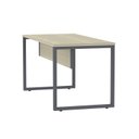 Ver imagem 7 de Escrivaninha Mesa Escritório X 150cm Industrial Castanheira e Grafito Cinza