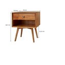 Ver imagem 3 de Mesa Cabeceira 1 Gaveta 60,7cm x 50cm Bege