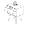 Ver imagem 5 de Mesa Cabeceira 1 Gaveta 60,7cm x 50cm Bege