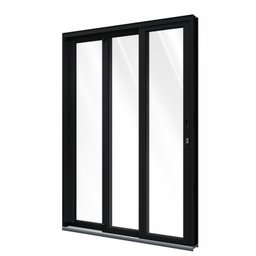 Porta de Alumínio de Correr 215x150cm 3 Folhas com Vidro Liso Lucasa Alumínio - 2