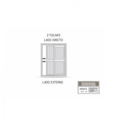Porta de Alumínio de Correr 215x150cm 3 Folhas com Vidro Liso Lucasa Alumínio - 4