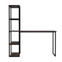 Ver imagem 5 de Escrivaninha com Estante Smart 5 Prateleiras 135cm Industrial Movenord Carvalho Munique E Preto