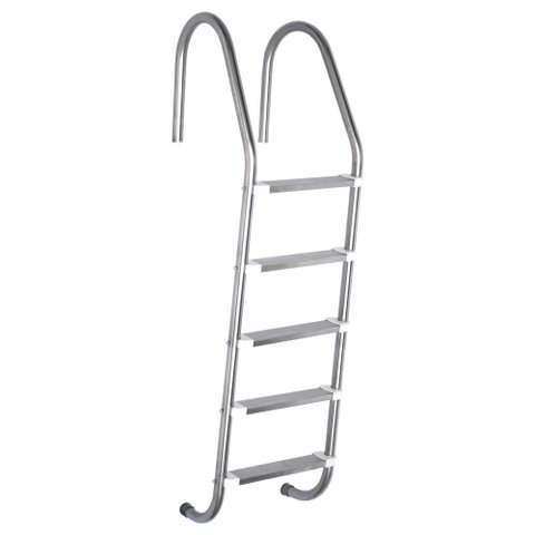 Escada para Piscina 5 Degraus em Aço Inox