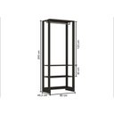 Ver imagem 3 de Closet com 1 Cabideiro e 2 Prateleiras Yes Nova Mobile Grafite Intenso