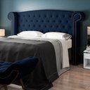 Ver imagem 2 de Cabeceira Cama Box Casal 140cm Provença P02 Veludo Azul Marinho - Mpozenato