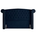 Ver imagem 3 de Cabeceira Cama Box Casal 140cm Provença P02 Veludo Azul Marinho - Mpozenato
