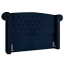 Ver imagem 1 de Cabeceira Cama Box Casal 140cm Provença P02 Veludo Azul Marinho - Mpozenato