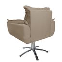 Ver imagem 4 de Poltrona Decorativa Opalla Pés Giratório Metal Suede Capuccino - DS Estofados