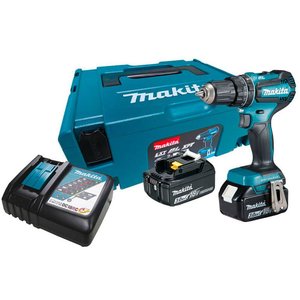 Parafusadeira e Furadeira de Impacto com Bateria 18 Volts Bivolt - Dhp485rf1j - Makita