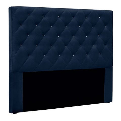 Cabeceira King 1,95m Toledo Suede Azul Marinho - Pallazio