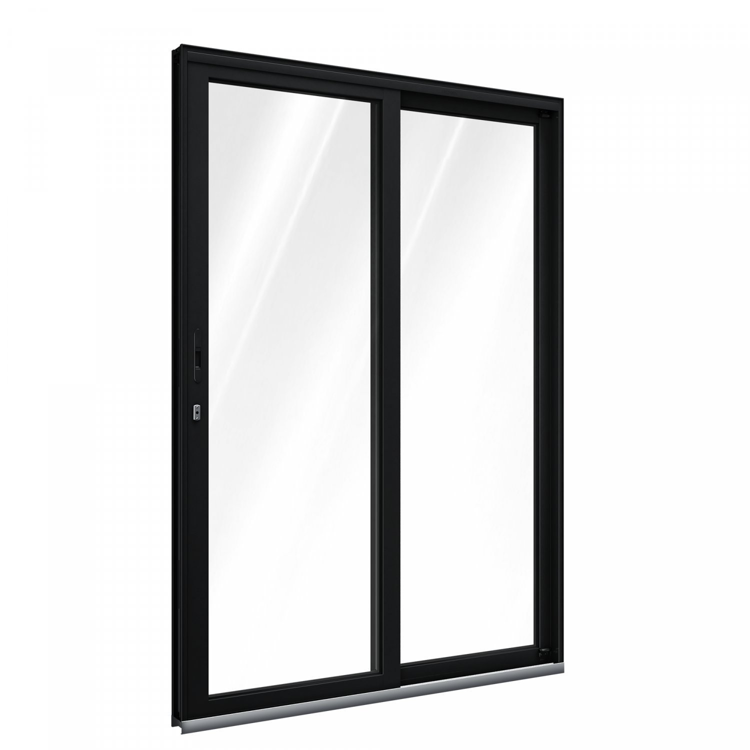Porta de Correr Aluminio 2 Folhas com Vidro Abertura Lateral 215cmx150cm Lucasa 