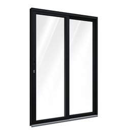 Porta de Alumínio de Correr 215x150cm 2 Folhas com Vidro Lucasa Alumínio - 2