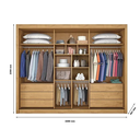 Ver imagem 3 de Guarda Roupa Casal Ripado 6 Gavetas com Espelho - Athenas - Móveis Europa