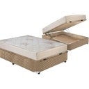 Ver imagem 1 de Cama Box Baú Casal: Colchão Molas Masterpocket Ensacadas Polar Superlastic Safira + Base Crc Suede