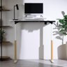 Mesa com Regulagem de Altura Elétrica e Stand Lift 134 Cm - Branco Fosco C/ Mel - 3