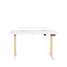 Mesa com Regulagem de Altura Elétrica e Stand Lift 134 Cm - Branco Fosco C/ Mel - 13