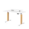 Mesa com Regulagem de Altura Elétrica e Stand Lift 134 Cm - Branco Fosco C/ Mel - 1