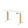 Mesa com Regulagem de Altura Elétrica e Stand Lift 134 Cm - Branco Fosco C/ Mel - 12