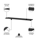Ver imagem 6 de Prateleira Flutuante para Banheiro com Suporte Invisível 68x20cm Yara Preto - Lumil