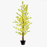 Planta Artificial Árvore Cerejeira Sakura Pessegueiro:Amarelo - 1