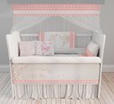 Ver imagem 2 de Kit Berço Enxoval de Bebê Floral Árvore Rosa - Kt511