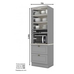 Torre Quente 01 Forno Americana Cinza/calcare Bp - Henn - 3