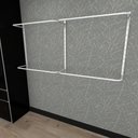 Ver imagem 2 de Arara de Roupas Closet Quarto com 7 Peças Cremalheira 200x100 Cm Cor Branco Modelo Clst1p121