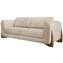 Ver imagem 1 de Sofa Jolie 3 Lugares 230cm Pes Boomerang Linho Boucle 3301 Ezz