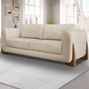Ver imagem 2 de Sofa Jolie 3 Lugares 230cm Pes Boomerang Linho Boucle 3301 Ezz