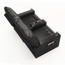 Ver mais imagens de Poltrona do Papai Reclinável Sala de Cinema 2 Lugares Manual Baú Usb Pu Preto Brilho