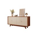 Ver imagem 2 de Buffet Aparador 180cm 4 Portas Ripado Monalisa D04 - D'Rossi