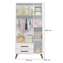 Ver imagem 2 de Guarda Roupa Infantil Q Encanto 3830 Retrô Branco Brilho – Qmovi