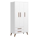 Ver imagem 1 de Guarda Roupa Infantil Q Encanto 3830 Retrô Branco Brilho – Qmovi