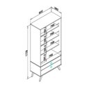 Ver imagem 3 de Cristaleira 2 Portas 2 Gavetas 70cm