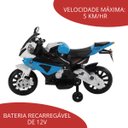 Ver imagem 4 de Mini Moto Elétrica Triciclo Criança Infantil Bateria 12V Bmw S1000 RR Azul Luz Som Importway Bw-179
