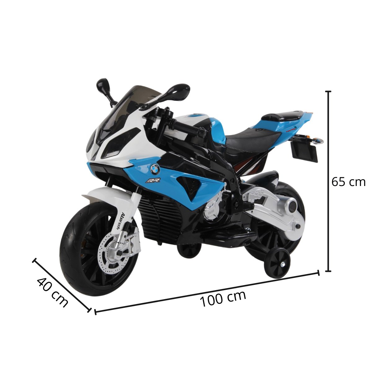 Mini Moto Elétrica Triciclo Criança Infantil Bateria 12V Bmw S1000 RR Azul Luz Som Importway Bw-179  - 2