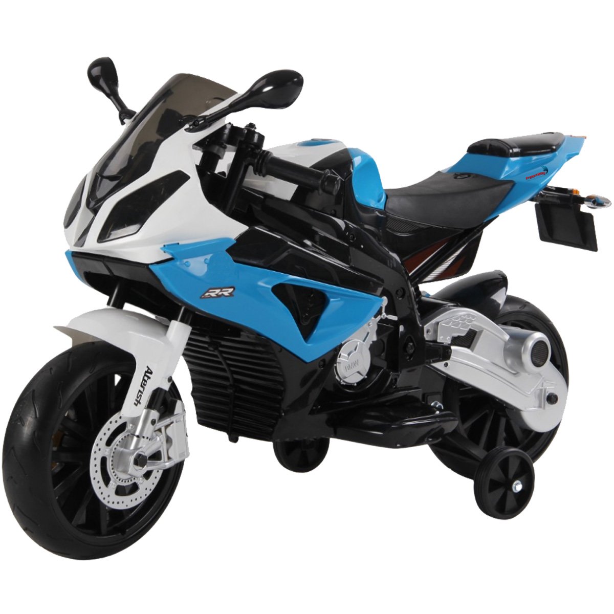 Mini Moto Elétrica Triciclo Criança Infantil Bateria 12V Bmw S1000 RR Azul Luz Som Importway Bw-179 