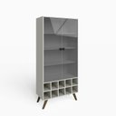 Ver imagem 2 de Cristaleira 2 Portas com Garrafeiro 10 Garrafas