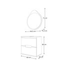 Ver imagem 6 de Conjunto Beatriz 60cm Suspenso Espelho Gota - Fabribam Branco/catedral