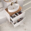 Ver imagem 4 de Conjunto Beatriz 60cm Suspenso Espelho Gota - Fabribam Branco/catedral