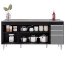 Ver imagem 6 de Balcão Gabinete com Pia 180cm Dallas Preto/cinza - Lumil