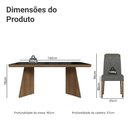 Ver imagem 3 de Conjunto Sala de Jantar Tampo de Vidro 4 Cadeiras Rustic/Preto/Silver Todi Madesa