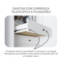 Ver imagem 6 de Guarda-Roupa Casal 6 Portas 6 Gavetas com Espelho 100% MDF Reno Branco