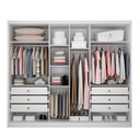 Ver imagem 5 de Guarda-Roupa Casal 6 Portas 6 Gavetas com Espelho 100% MDF Reno Branco