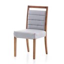 Ver imagem 4 de Conjunto Mesa Jantar Namur Retangular Tampo Barril 220x110cm + Cadeiras Tienen Encosto Estofado -