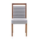 Ver imagem 5 de Conjunto Mesa Jantar Namur Retangular Tampo Barril 220x110cm + Cadeiras Tienen Encosto Estofado -