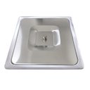 Ver imagem 3 de Lixeira Quadrada Embutir Pia Bancada Inox Escovado 5l Nova